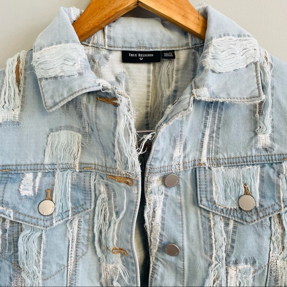 True Religion | Distress Denim Jacket - Picture 4 of 8
